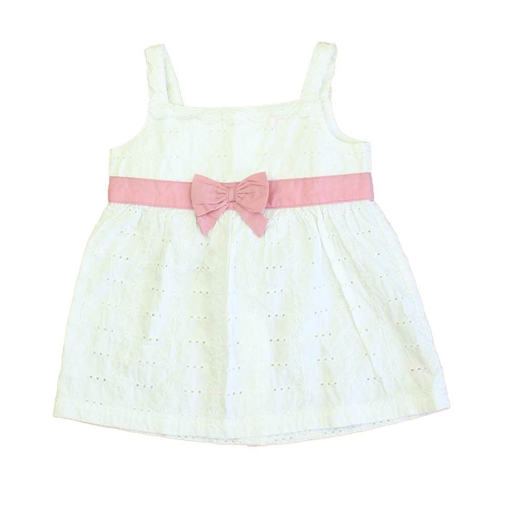 Mini Mode Girls White | Pink Dress size: 18-24 Months